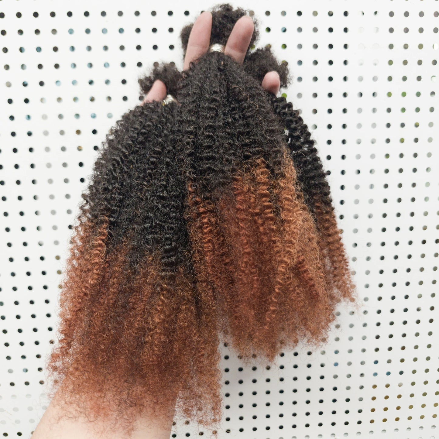 Human Hair No Weft 4C Afro Kinky Curly Virgin Brazilian Human Hair Extensions Weave Bundles Weaving for African Black Women 16"