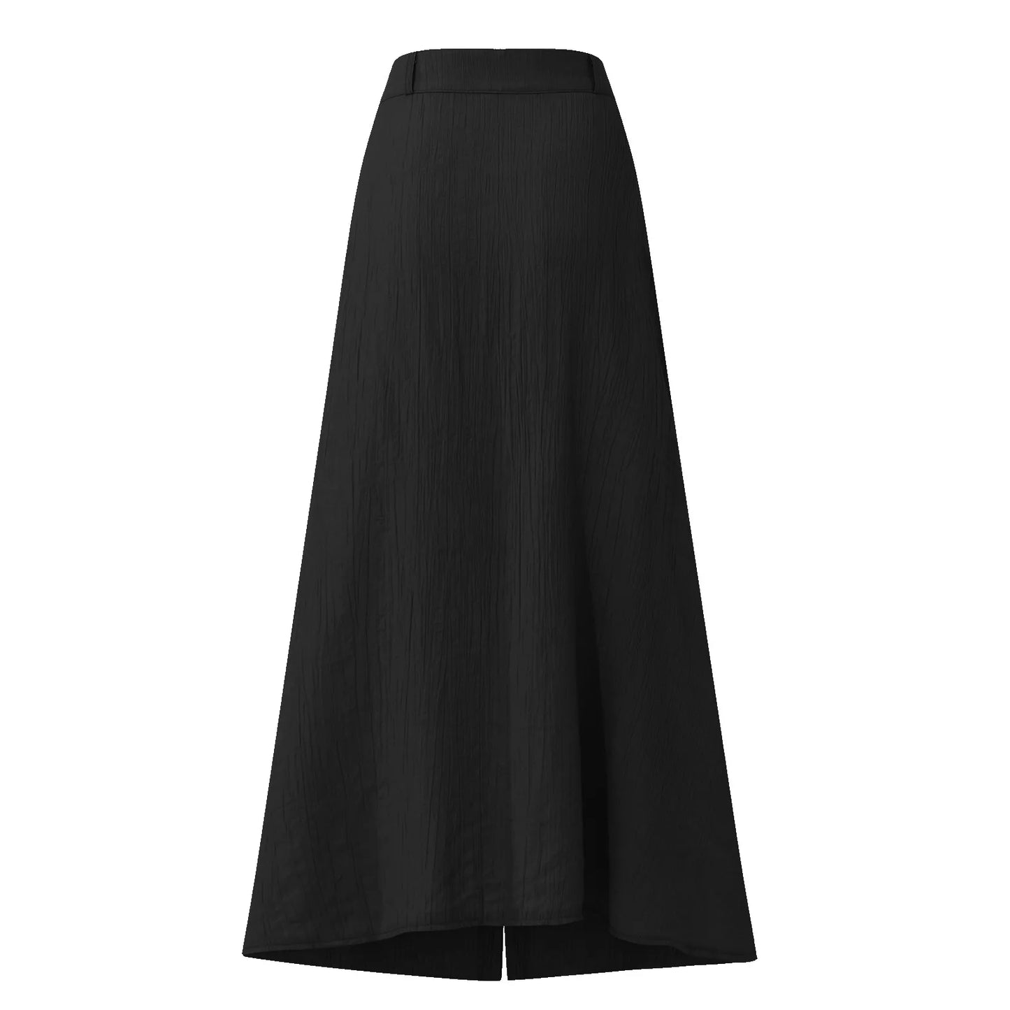 Midi Skirts For Women Bohemian Style Daily And Versatile Half Skirt Fashion Plain Color Basics High Waist Beach Button Dress