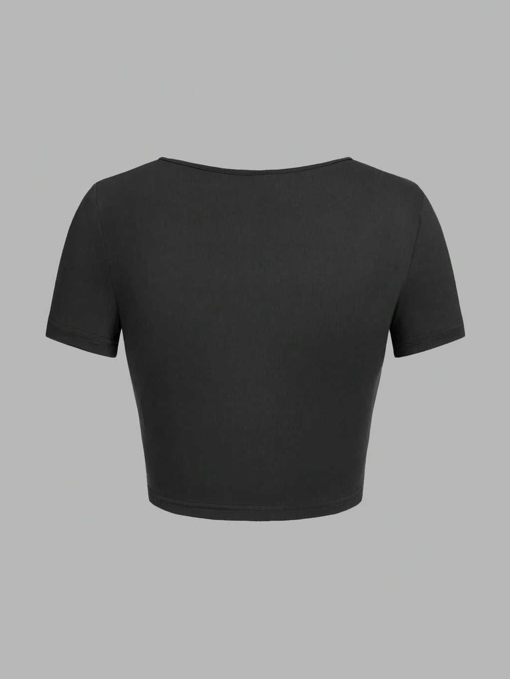 Woman T-shirt Square Neckline tops Short Sleeve crop tops for women girls sexy street wear  top tees