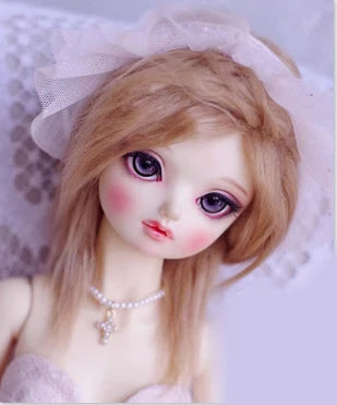 D09-P389 children handmade toy   1/12 1/8 1/6 1/4 1/3 MSD bjd doll wig red blue pink black DIY long straight hair 1pcs