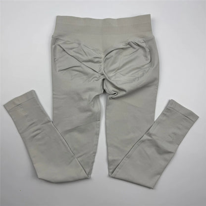 Woman Low Yoga Pants Tummy Control Squat Proof Gym Fitness Workout Scrunch Butt Tights Seamless Sports Leggings