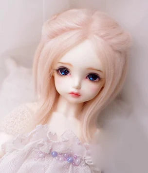 D09-P389 children handmade toy   1/12 1/8 1/6 1/4 1/3 MSD bjd doll wig red blue pink black DIY long straight hair 1pcs