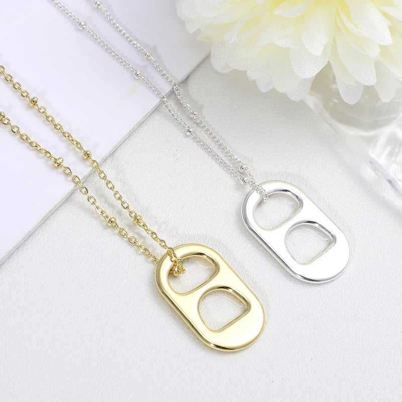2 Pcs Pull-up Necklace Cute Necklaces Aesthetic Girlfriend Simple for Women Ladies Vintage Trendy