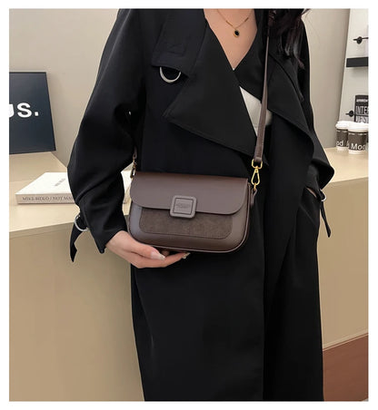 Women's Bag 2025 Autumn and Winter Simple Fashion Small Square Bag Korean Style High-Grade Fashion All-Match Casual Shoulder Bag