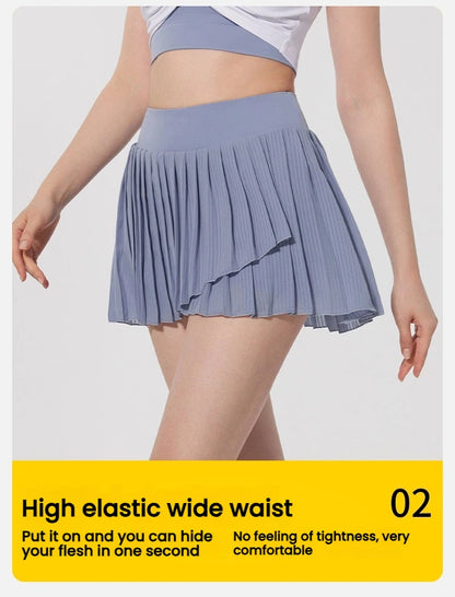 Skirts for women Naked Feel Anti-Bacterial Yoga Skirt Running Tennis Golf Workout Skirt with Built-in Shorts & Ruffle Hem