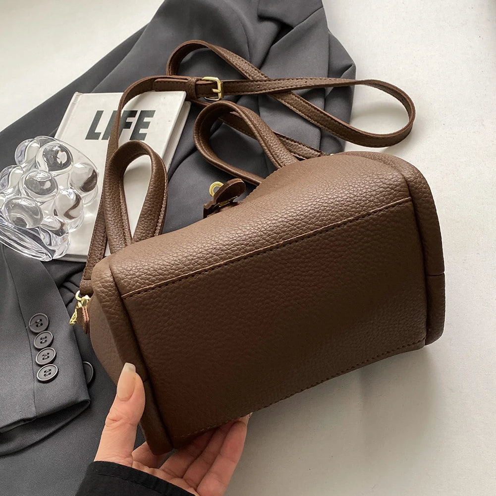 Stylish Bucket Bag for Women with Magnetic Closure Crafted from Durable PU Leather Ideal for Work and Travel Use