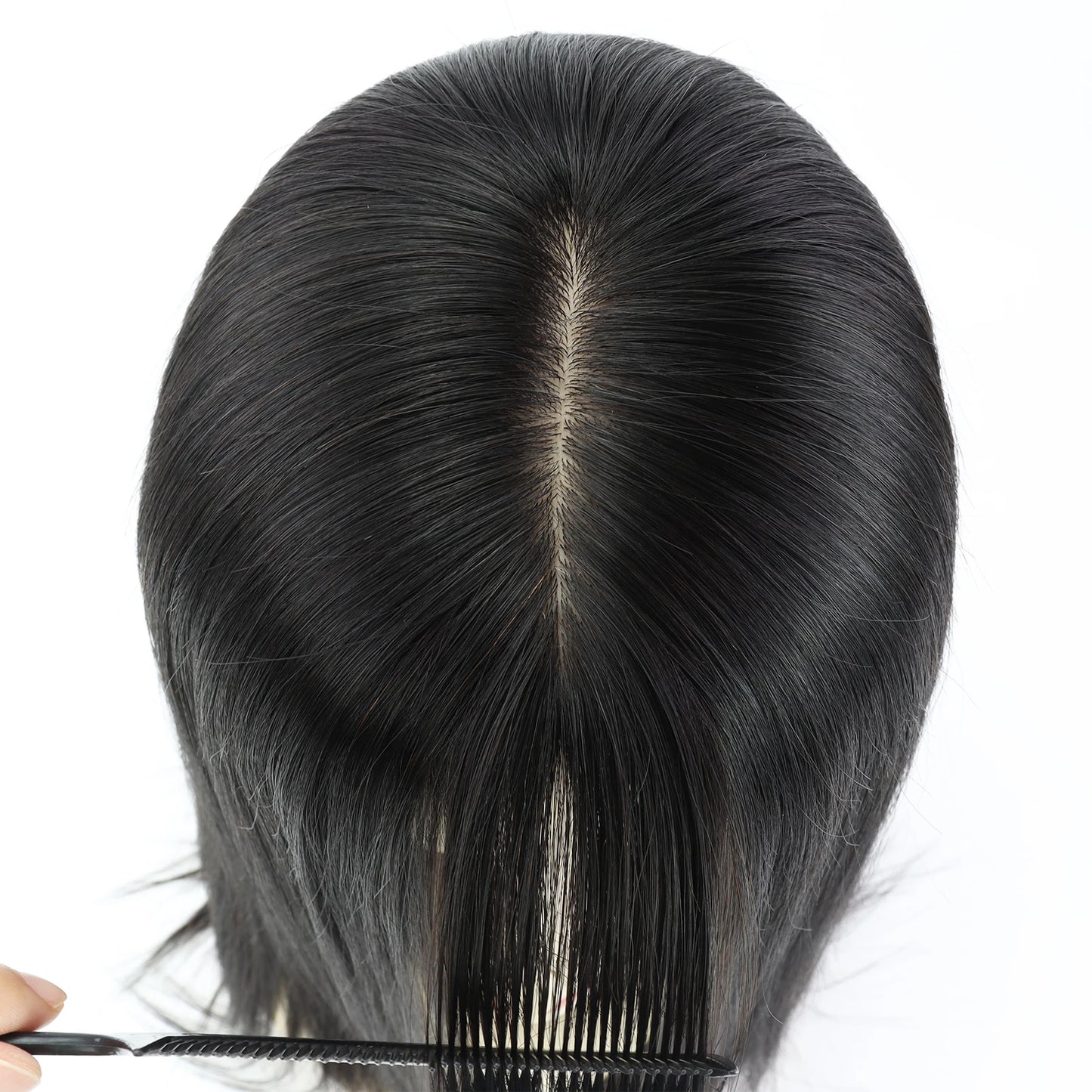 6x6“ Silk Top Full Lace Wig with PU front Real Virgin European Human Hair Wig for Women Silk Base with Elastic Net Wear to go