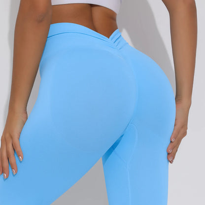V Butt Yoga Pant Women Fitness Running Pants Tummy Control Slimming Booty Leggings Quick Drying Cycling Workout