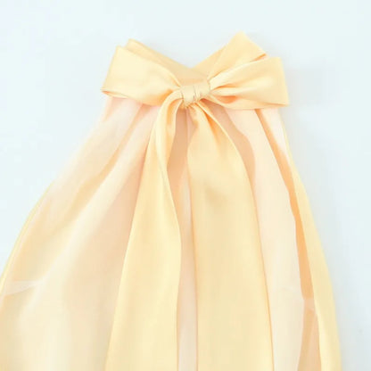 Women Elegant Satin Dress Fashion Lace Up Hanging Collar Long Dresses for Women Solid Sleeveless Midi Dress Lady Evening Dress