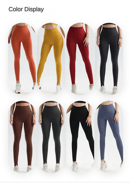Solid Color Yoga Pants Pants Women's Gym Pants Quick Dry Breathable Leggings Outdoor Cycling Pants