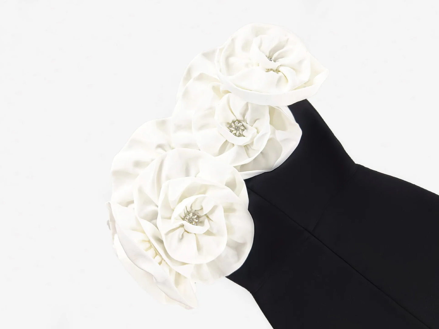 Women Banade Dresses Sexy Big Flowers Off the Shoulder Long Dress Celebrate Evening Party Dress Birthday Party Wedding Outfit