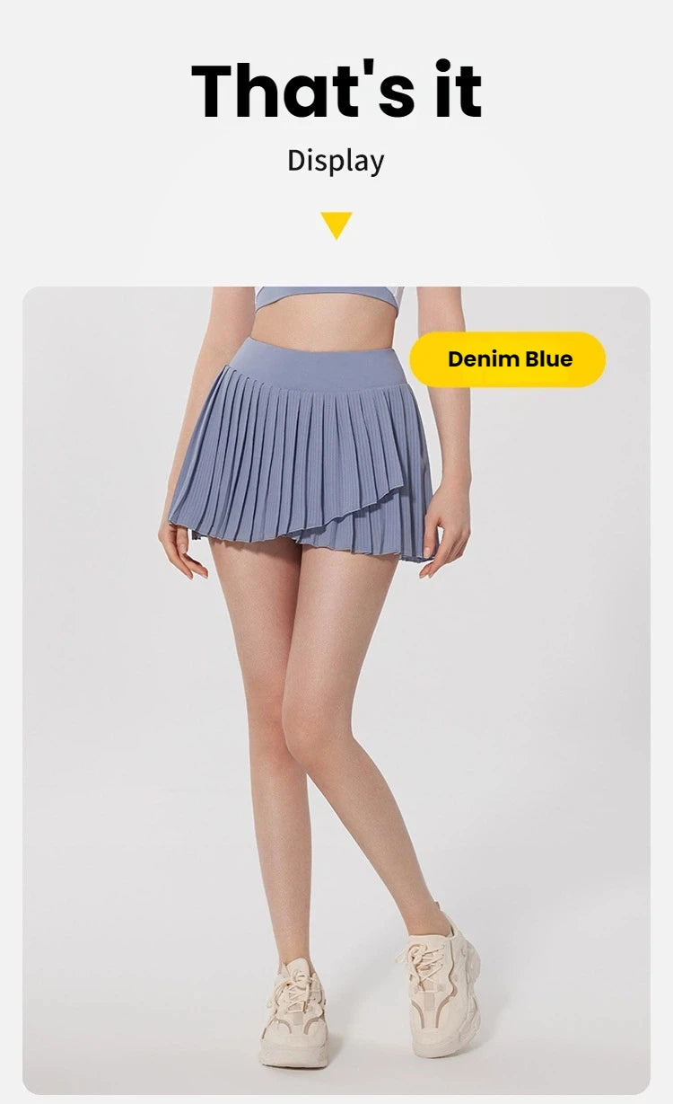 Skirts for women Naked Feel Anti-Bacterial Yoga Skirt Running Tennis Golf Workout Skirt with Built-in Shorts & Ruffle Hem