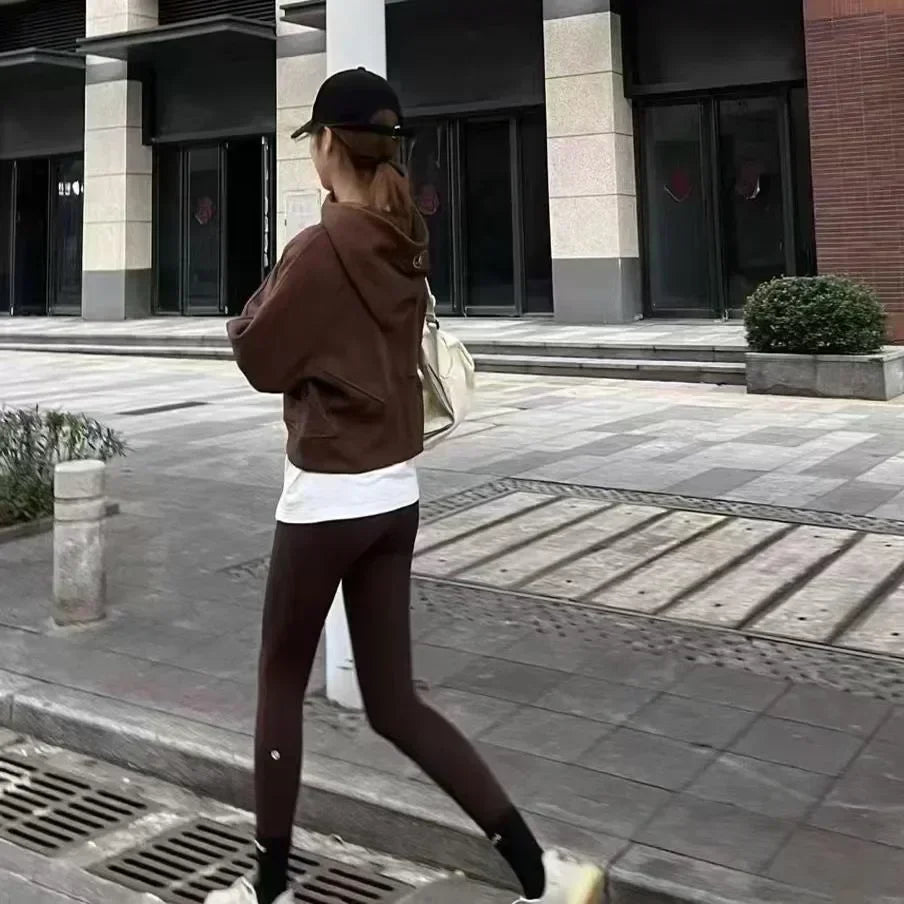 Yoga Pants No Embarrassment Line Sports Fitness Pants Tight Peach Lift Hip High Waist Nude Yoga Leggings