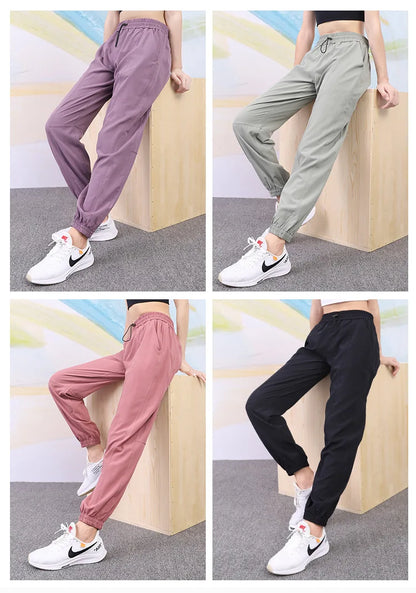 Women Yoga Training Pants Sports Trousers Exercise Fitness High Waist Sportswear Running Jogging Pants Workout Yoga Sweatpants