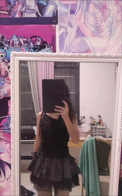 Y2k Skirts Summer Sexy Sweet Girl Clothes Bow Punk 2000s Kawaii Casual Cute Skirt Bottom Korea Gothic High waist Women Skirts