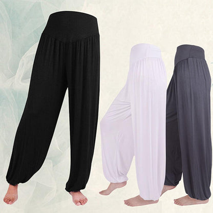 Women's Comfy Harem Yoga Loose Long Pants Belly Dance Boho Sports Wide Trousers Bloomers Dancewear Lady Sweatpants Harlan Pants