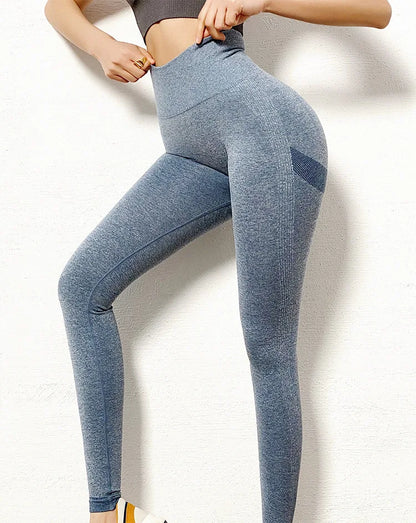Women Yoga Leggings High Waist Exercise Sports Trousers Running Fitness Gym Leggings Quick Dry Hip Lifting Femme Slim Pants