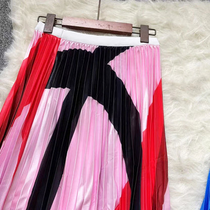 2025 Satin Long Skirts for Women Draped High Waist Midi Skirt Woman Summer Straight Women's Skirt Holiday Beach Women Skirt