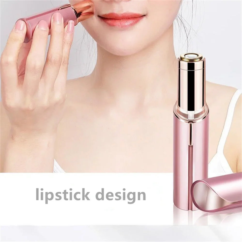New Electric Facial Hair Removal Epilator Eyebrow Lipstick Shape Painless Facial Sensitive Areas Bikini Depilator Shaver Trimmer