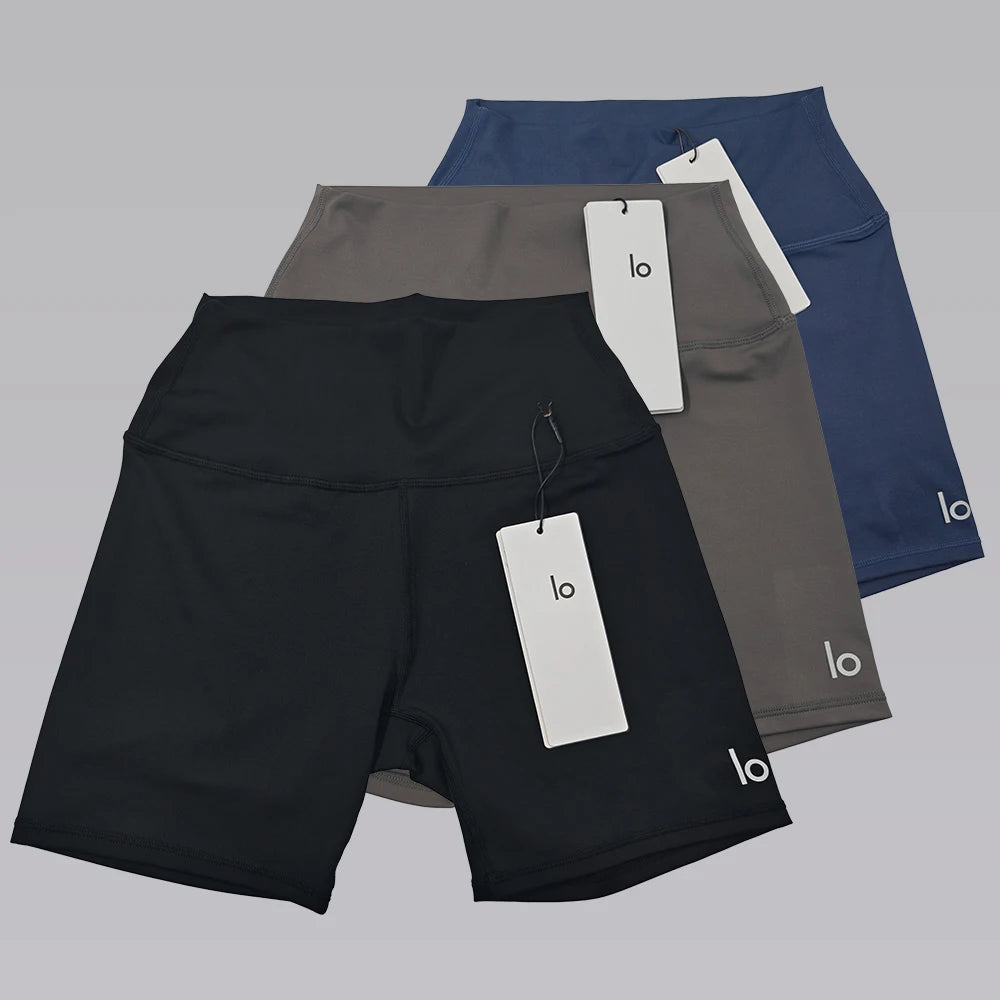 2025 Women's Yoga High Waist Tight Hip Lift Yoga Shorts Training Running Fitness Pants Quick-drying Three-point Pants