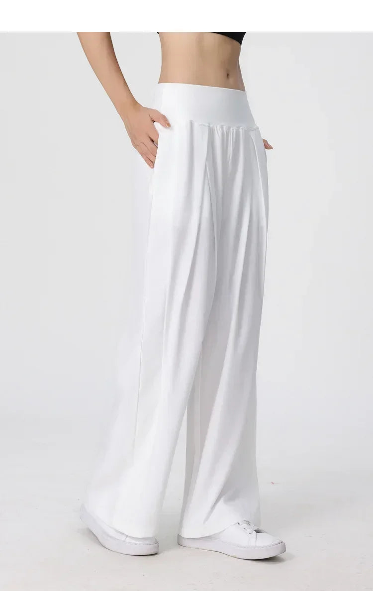 Yoga Pants Women's Loose Running Casual Pants Spring Summer Breathable Wide Leg Flare Outer Wear Sweatpants