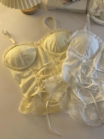 Clothes blouses sexy crop tops women corset lace bandage T-shirt camisole woman sling tank top fashion sleeveless waistcoat