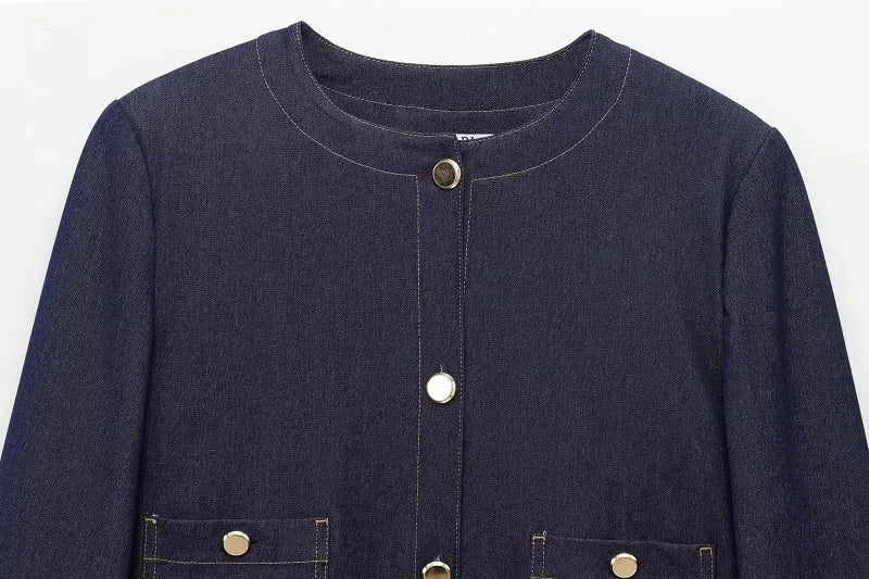 MUJER Women's Jeans Sets Woman Outfits Blue Baggy Jeans Woman High Waist Jeans for Women Suits Streetwear Jackets Denim Outfits