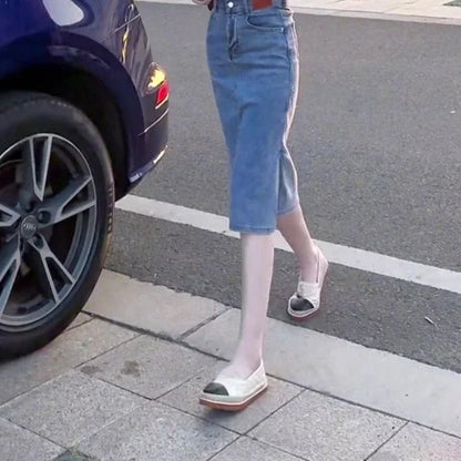 Jeans Skirts for Women New In Midi Woman Denim Skirt Vintage Korean Style Clothing Trend 2024 Stylish Harajuku Cheap Fashion V