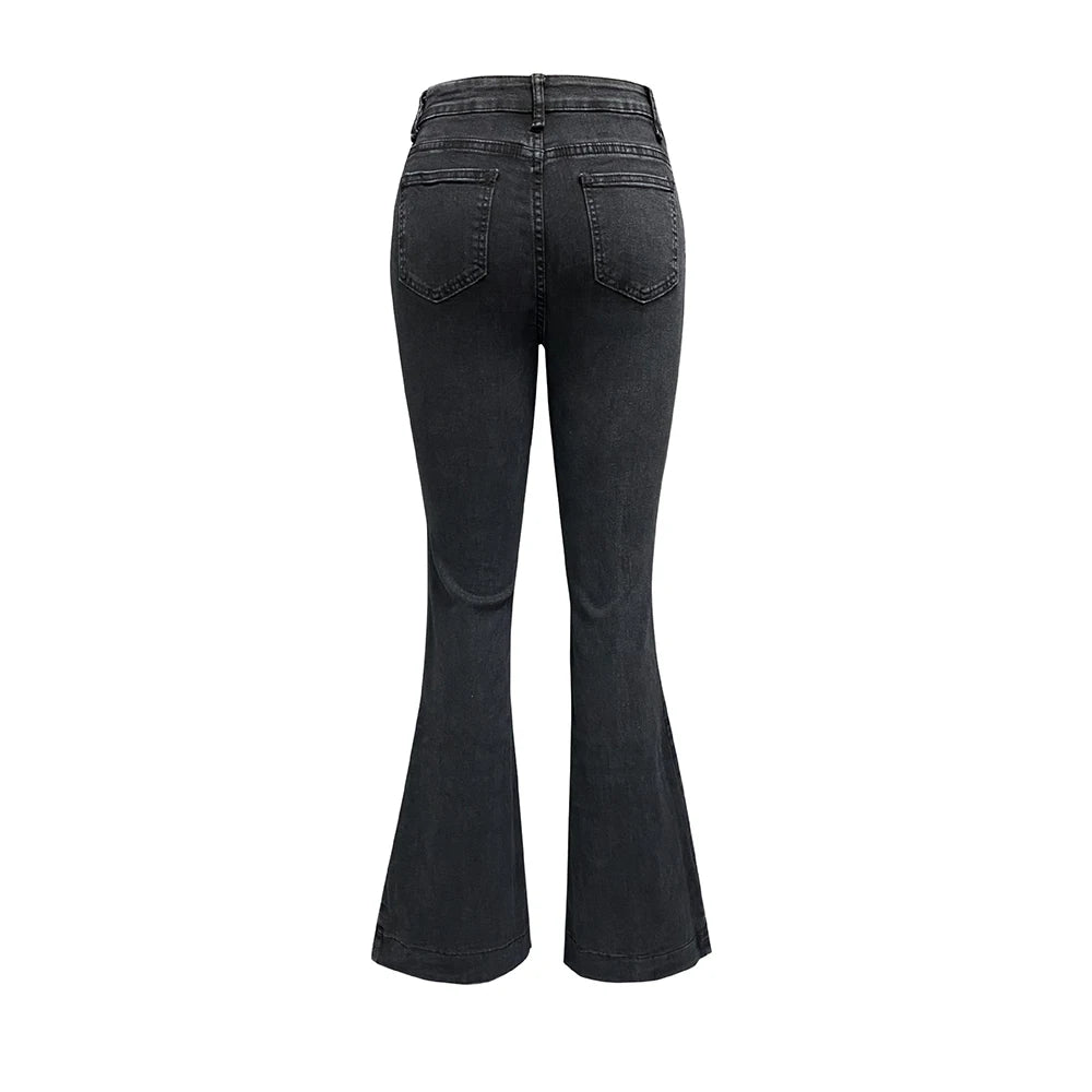 Women Denim Pants Fashion Korean Wide Leg Pants High Waist Slim Jeans Female Clothing Office Lady High Street Long Trousers