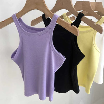 2024 Women Tank Tops Sexy Cropped Top Female Women Summer Camisole Camis Black White Sport Clothes For Women