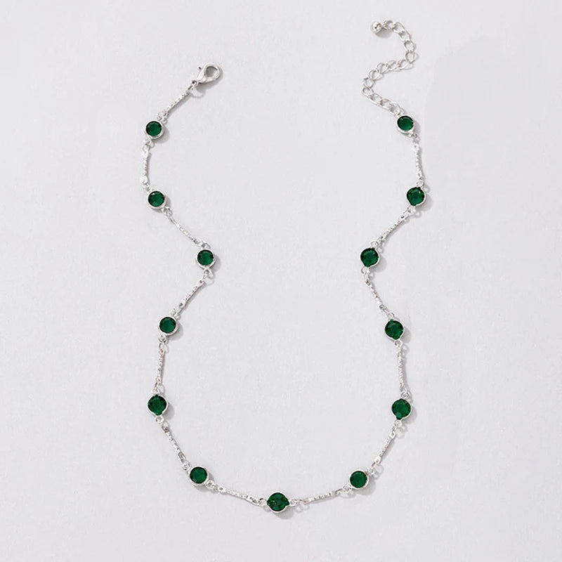 Fashion Simple Candy Color Tassel Necklace for Women Aesthetic All-match Pendant Jewelry Choker Neck Accessories Gift Chain