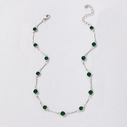 Fashion Simple Candy Color Tassel Necklace for Women Aesthetic All-match Pendant Jewelry Choker Neck Accessories Gift Chain