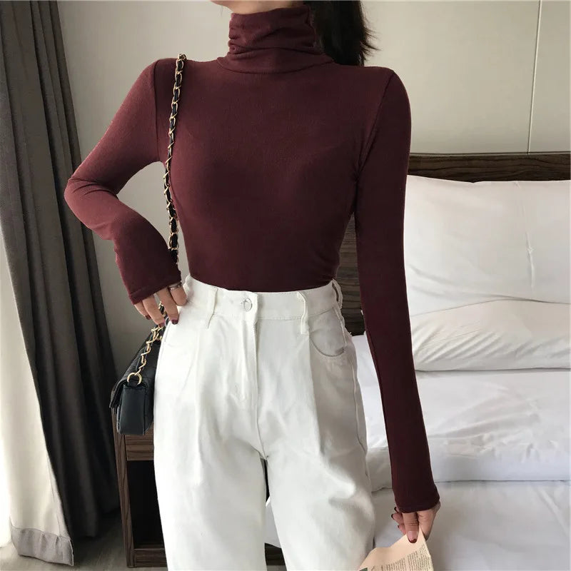 Women's Black White BottomTopS T-shirt Long Sleeves