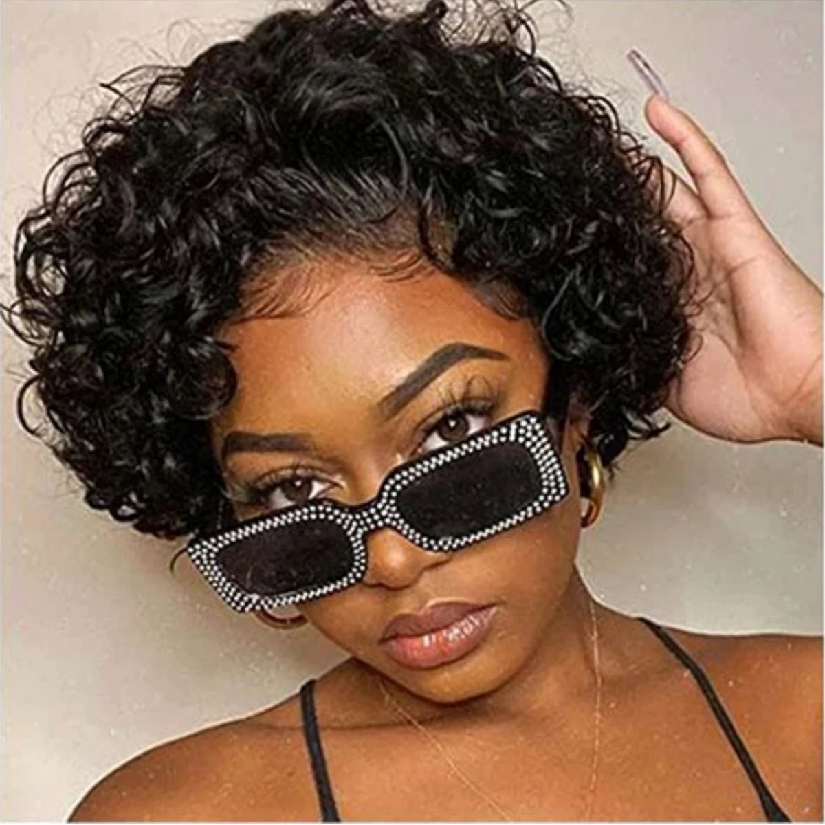 Short Bouncy Curly Human Hair Bundles 100% Human Hair Weft Brazilian Hair Weave Bundle Cheap short deep loose ocean wave bundles