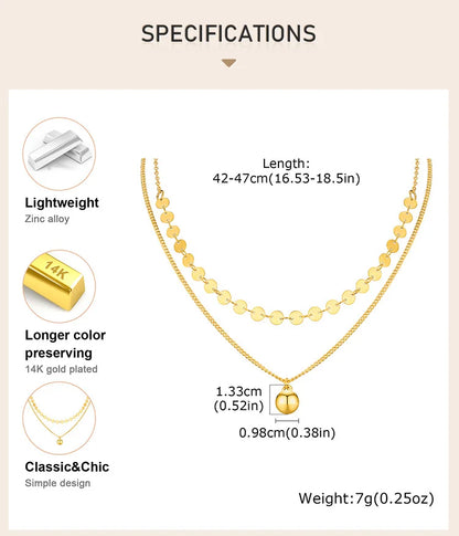 Layered Necklaces for Women Trendy, Bohe Ball Pendant,Chain Choker Necklaces, Non Tarnish Jewelry Gifts