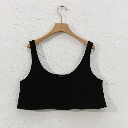100% Cotton Tops For Women 2024 Casual Sleeveless Women Summer Top Streetwear Sexy Crop Tops Ladies Aesthetic Clothing