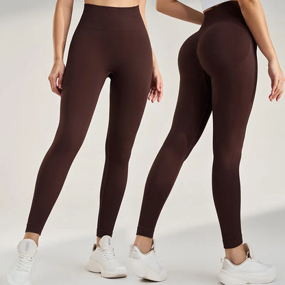 Women's yoga pants no embarrassing line sports fitness leggings tight peach hips high waist naked feeling yoga pants woman