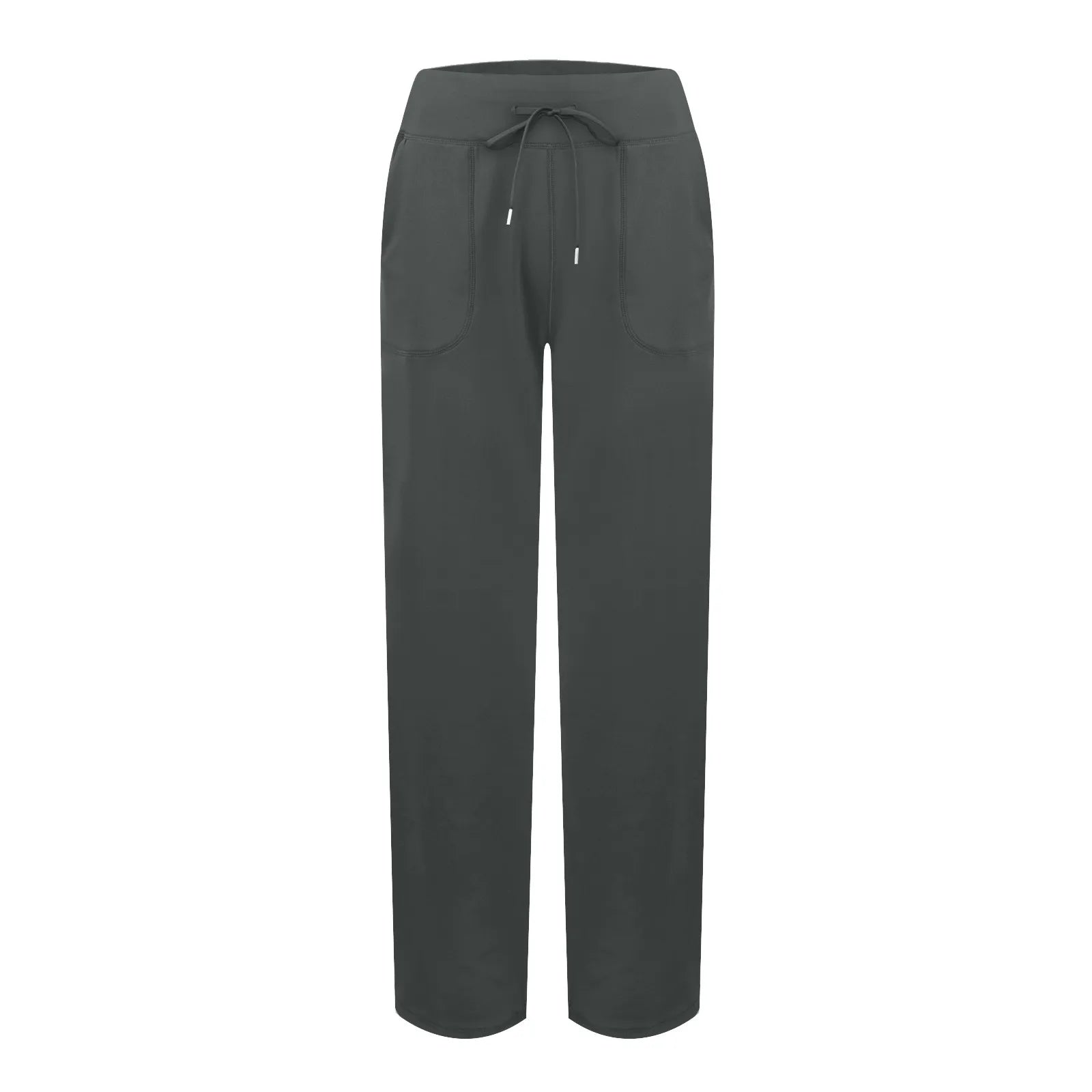 Wide Leg Yoga Pants For Women Solid Color High Waist Sweatpants With Pockets Stretch Comfy Workout Sports Trousers