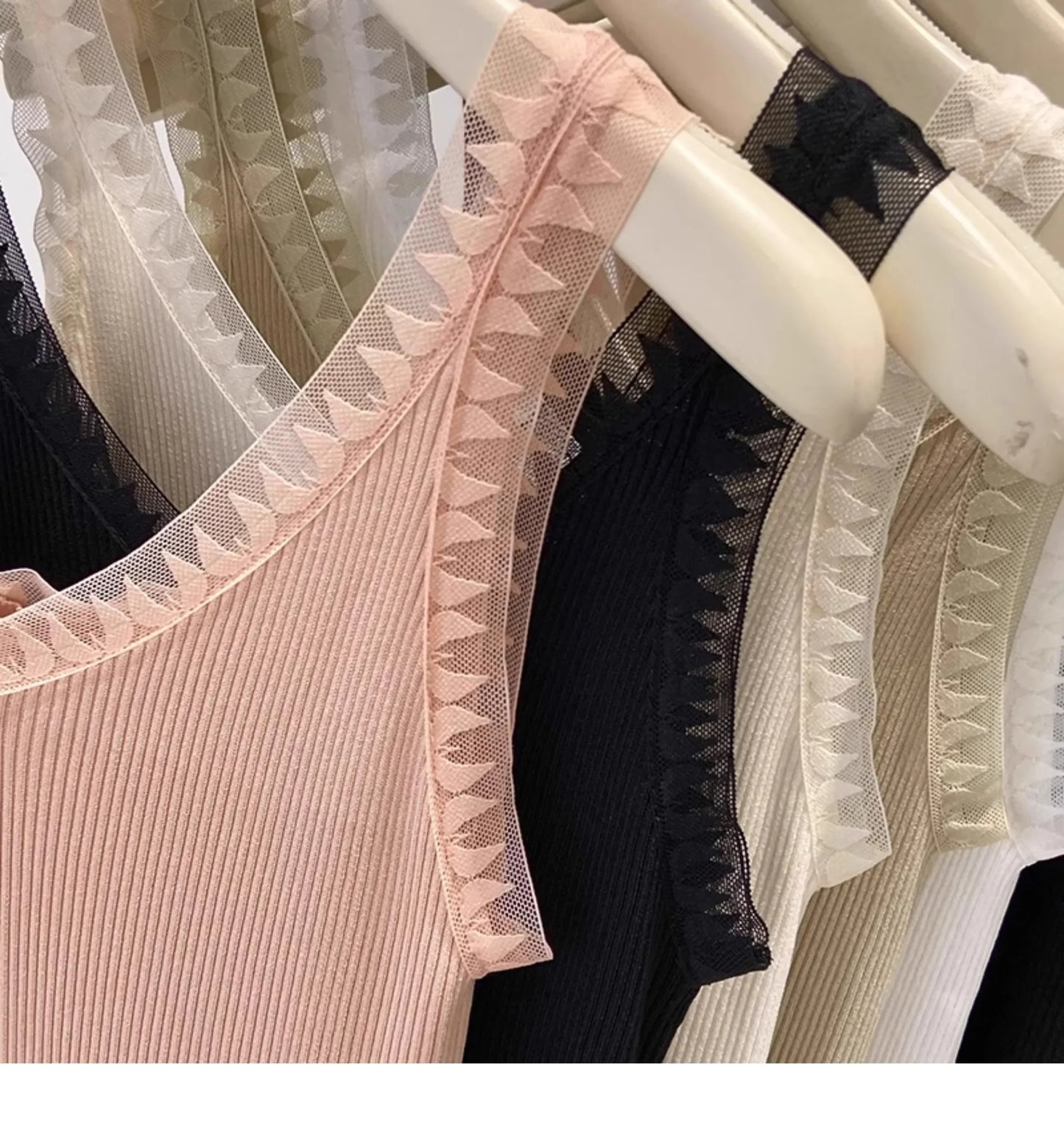 2025 Women Summer Fashion Thin Knitted Undershirt Sleeveless Corset Top Half High Neck Comfortable Breathable Lace Tank Top New