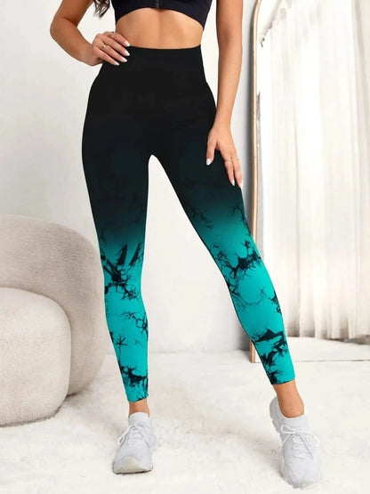 Yoga Pants Women Seamless Leggings Push Up Sports Fitness Joggings High Waist Gym Workout Scrunch Tie Dye Running Leggings