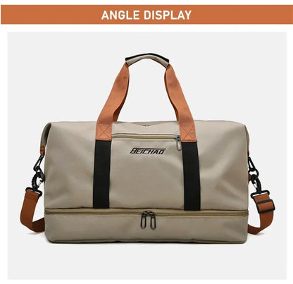 Fashion Travel Bags For Women Large Capacity Men's Sports bag Waterproof Female Messenger Bag Dry And Wet Dropshipping