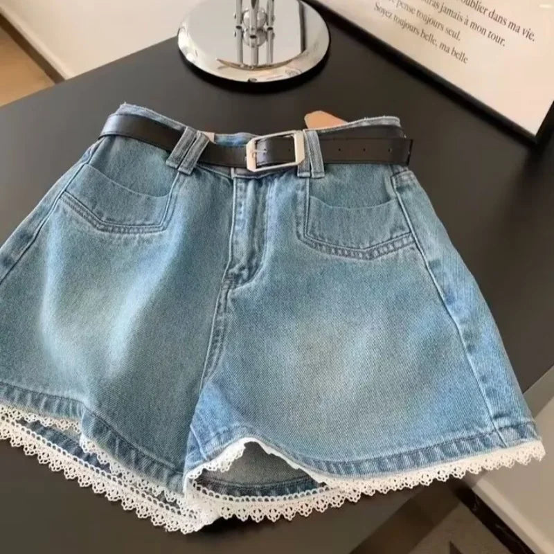 Women's Jeans for Woman Casual Retro American Style Hottie Summer Shorts Women's Denim Baggy Jeans Y2k Jorts Coquette Pants Jean