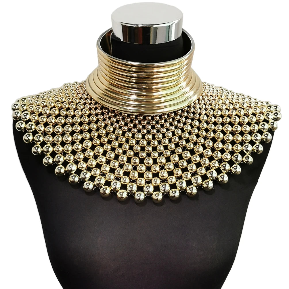 Indian Necklaces for Women Brand African Jewelry Handmade Beaded Statement Collar Beads Choker Necklace Wedding Dress