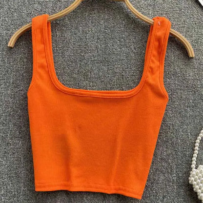 Tank Top Women Sexy Backless Y2k Top Slim Fit Bottoming Blouse Solid Crop Top Sleeveless Camis Mujer