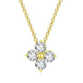Women's Neck Chain Simple Daily Crystal Flower Pendant Necklaces Gold Color Chokers Birthday Gift For Girls Fashion Jewelry N087