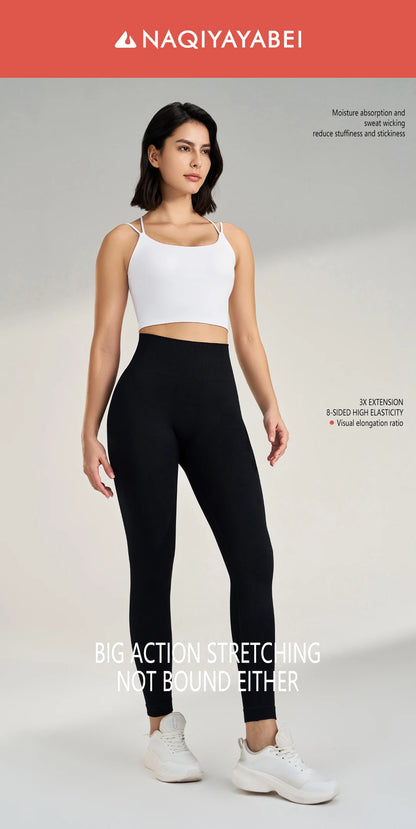 Women's yoga pants no embarrassing line sports fitness leggings tight peach hips high waist naked feeling yoga pants woman