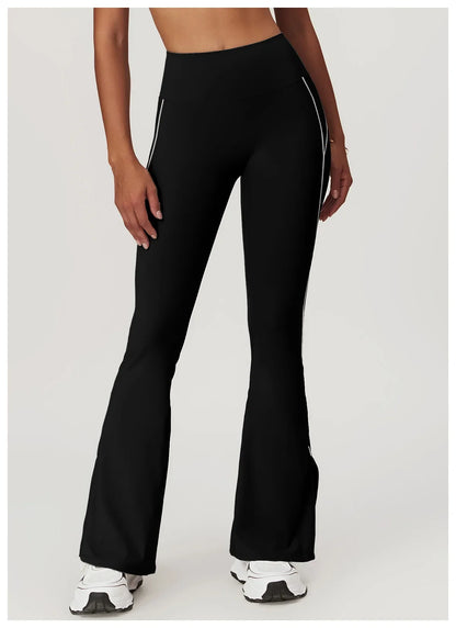 Yoga Pants Women High Waist Lift Hip Fitness Running Training Sweatpants Micro Pants Slim Slim Flared Pants Outer Wear