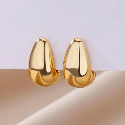 Heart Stainless Steel Earrings for Women Zircon Gold Color Hoop Earring Aesthetic Waterproof Ear Piercing Jewelry Accessories