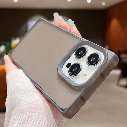 Rectangular Clear Case For iPhone 16 15 Pro Max 14 Plus 13 12 Pro Max 11 Shockproof Camera Lens Protection Soft TPU Phone Cover