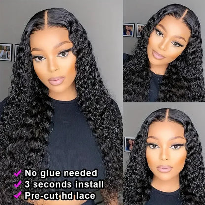 Wear And Go Kinky Curly Wig 7x5 6x4 Glueless Human Hair Wig Ready To Go Human Hair Lace Closure Glueless Wigs Pre Cut No Glue